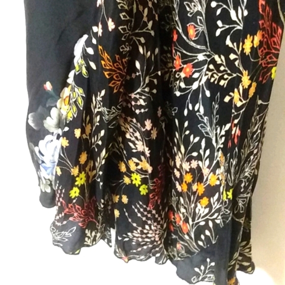 JOHNNY WAS MIXED PRINT BLACK SILK TANK DRESS SIZE SMALL EUC - Picture 13 of 14